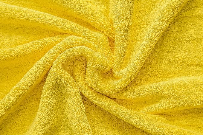 American Veteran Towel, 100% Cotton Turkish 6 Piece Towel Set, Luxury Towels Set of 6 for Bathroom Essentials, 2 Bath Towels 2 Hand Towels 2 Washcloths, Yellow