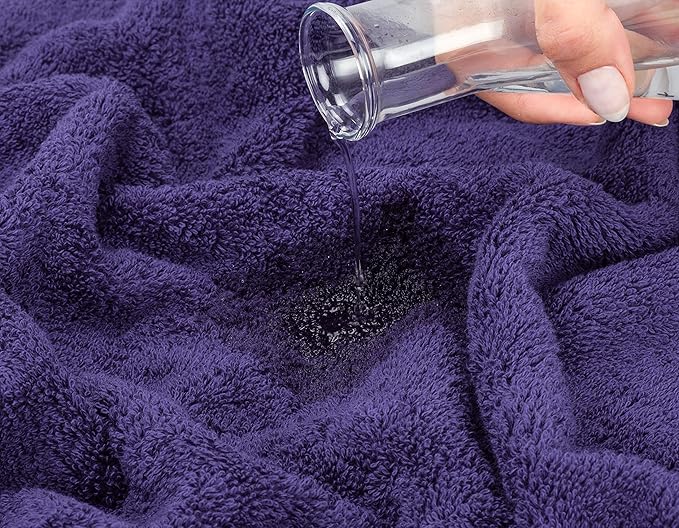 American Soft Linen Luxury 4 Piece Bath Towel Set, 600 GSM 100% Cotton Turkish Bath Towels for Bathroom, 27x54 in Extra Large Bathroom Shower Towels, Purple