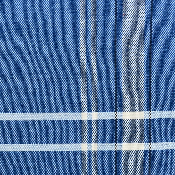 DII French Stripe Tabletop Collection Farmhouse Style Dining Table Linen Tablecloth, 60x84, Blue Chambray