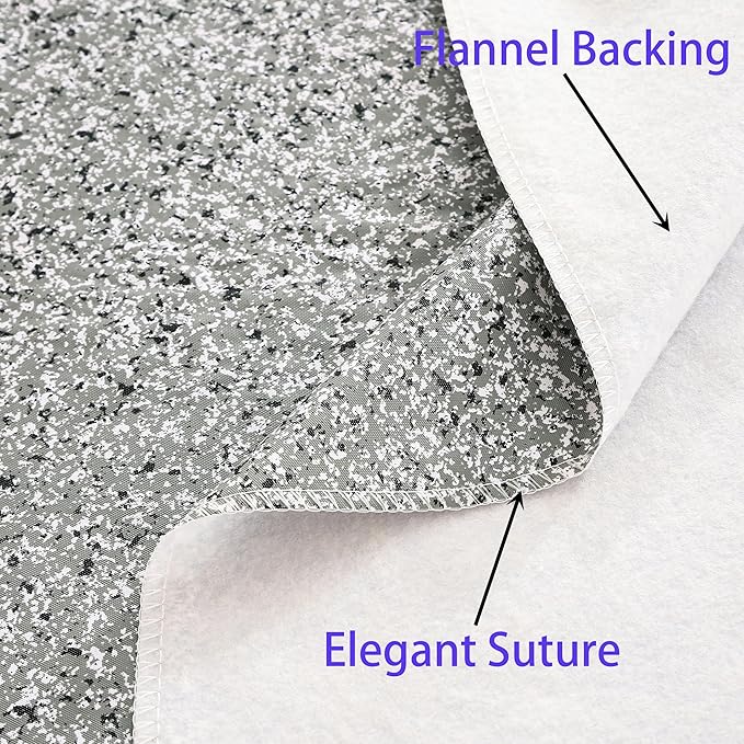 Walrus Heavy Duty Vinyl Tablecloth with Flannel Backing Waterproof Oil-Proof Plastic Table Cloth Stain-Resistant Wipeable Rectangle or Square Table Cover for Indoor and Outdoor (Grey, 60X84 Inch)