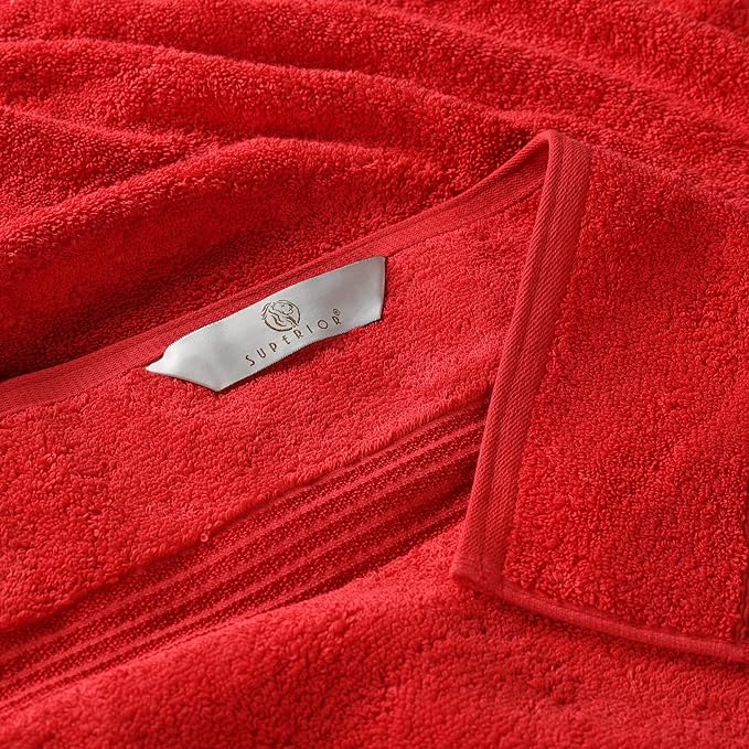 Superior Egyptian Cotton Face Towel/Washcloth Set, Small Towels for Home Bathroom, Master, Guest Bath, Decor Essentials, Quick Dry, Absorbent, Spa, Hotel, Resort, Adult, Kids, Set of 10, Red