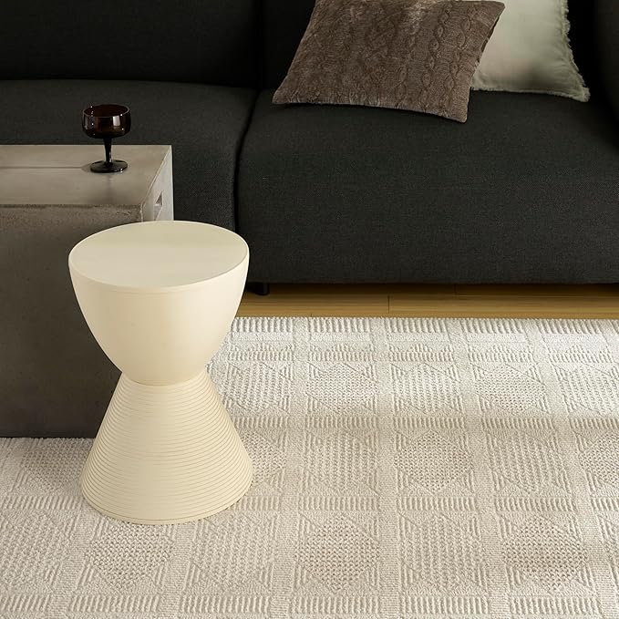 Nourison Home Nordic Ivory Beige 5' x 7' Area Rug - Easy Clean, Non Shedding, Bed Room, Living Room, Dining Room, Kitchen (5' x 7')
