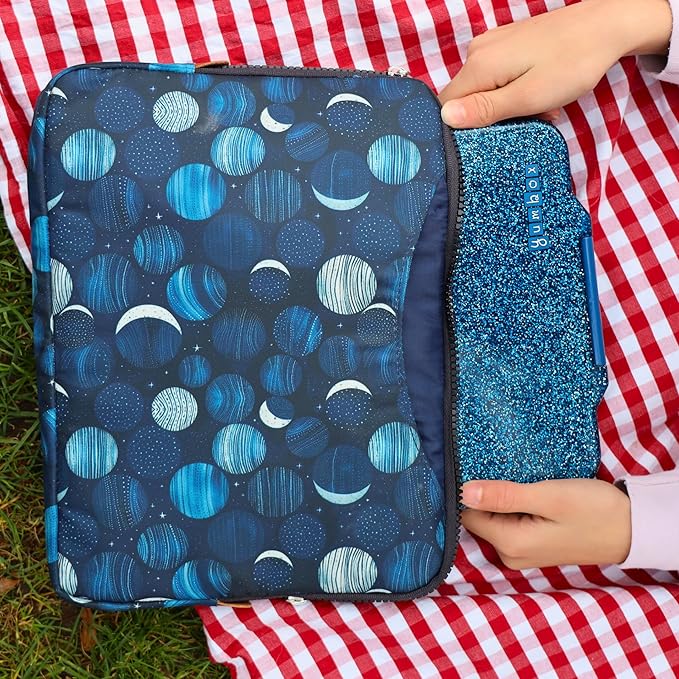 Yumbox Prêt Stainless Steel Bento Box – Leakproof Reusable Lunch Container with Compartments for Kids & Adults – Sandwich-Friendly, BPA-Free, Eco-Conscious Lunch Box (Glitter Blue)