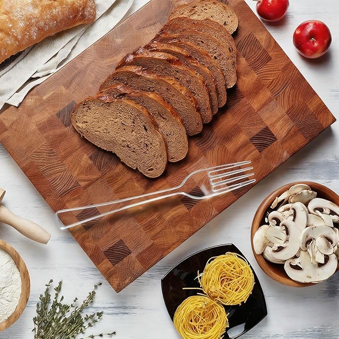 300 Count Clear Plastic Forks Disposable, Heavyweight Cutlery Sets Solid and Durable Plastic Silverware Utensils for Parties, Events and Everyday Use (Forks)