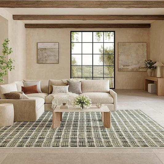 Nourison Home Nordic Blue Green 8' x 10' Area Rug - Easy Clean, Non Shedding, Bed Room, Living Room, Dining Room, Kitchen (8' x 10')