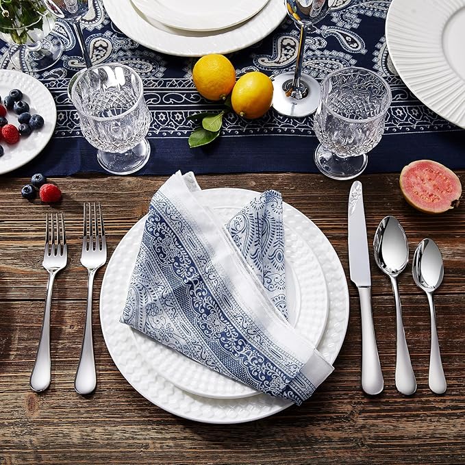 KEAWELL Premium Fine Verona 8-Piece 8 inch Fork Set – 18/10 Stainless Steel, Heavy-Duty Mirror-Finished Silverware for Elegant Everyday Dining and Entertaining (8, Dinner Forks)