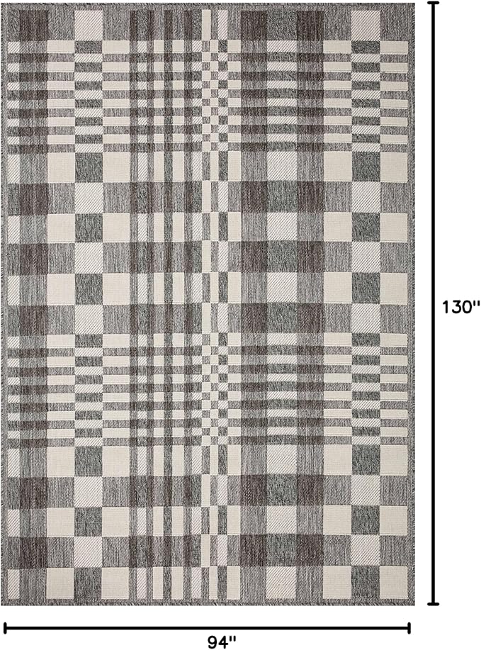 Loloi Rainier Collection RAI-04 Ivory/Pebble 7'-10" x 10'-10" Area Rug