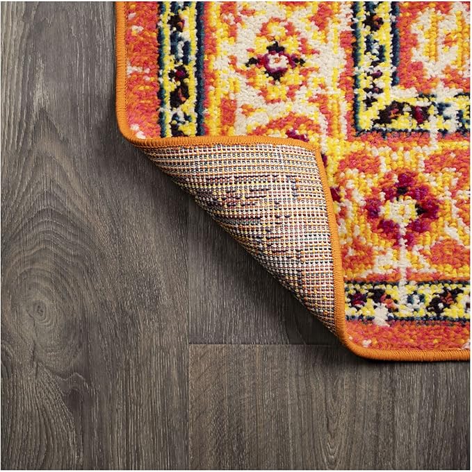 JONATHAN Y Brooklyn Geometric Medallion Beige/Ivory Runner Rug, 2x8, Vintage, Bohemian, Easy-Cleaning for Living Room, Bedroom, Kitchen, Pet Friendly, Non-Shedding (MDP207B-28)