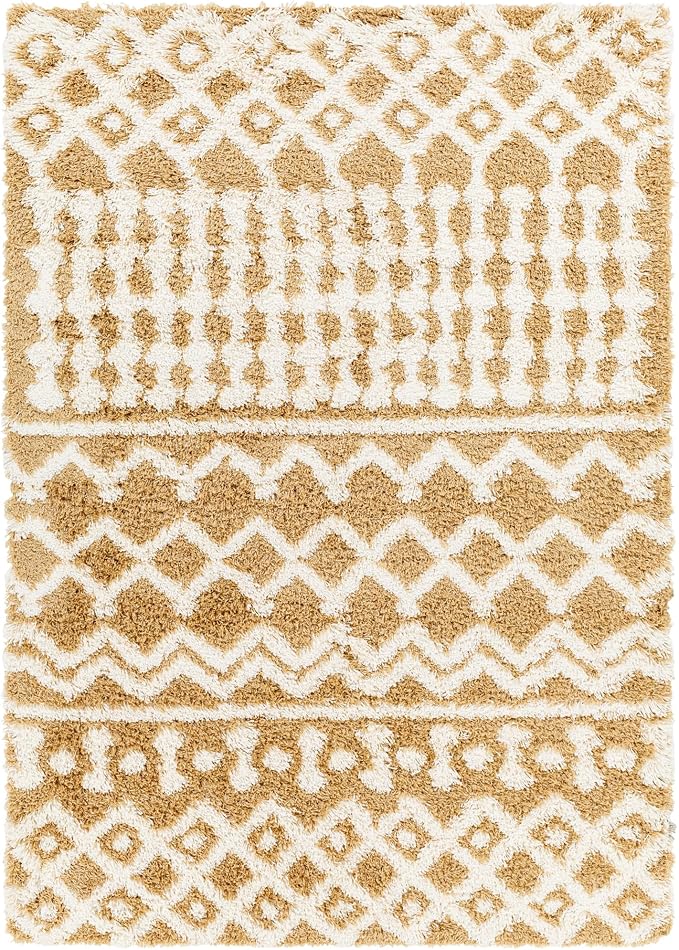 Livabliss Hapsburg Moroccan Shag Runner Area Rug, 2'7" x 7'3", Camel