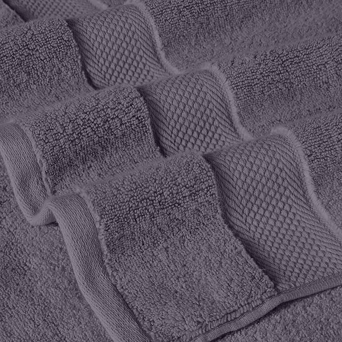 Modern Threads Luxury 6-Piece Quick-Dry Towel Set – Plush & Ultra-Absorbent for Spa-Like Experience, Gray