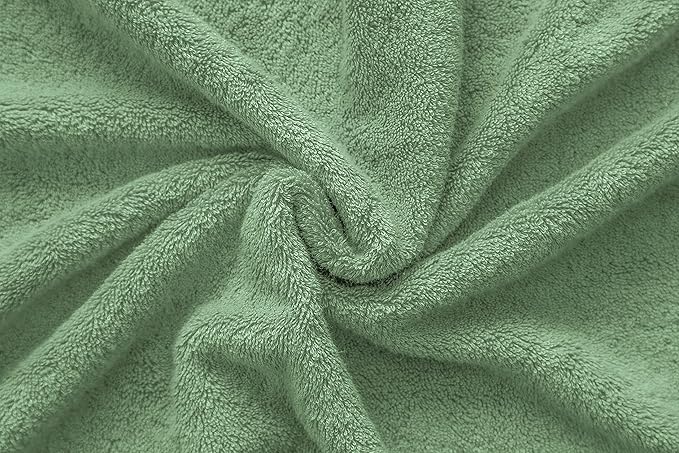 American Veteran Towel, 100% Cotton Turkish 6 Piece Towel Set, Luxury Towels Set of 6 for Bathroom Essentials, 2 Bath Towel 2 Hand Towel 2 Washcloth, Sage Green