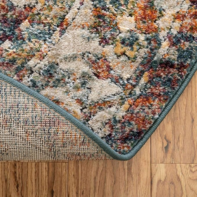 Unique Loom Isabella Collection Area Rug - Adjani (7' 10" x 10' Oval, Multi/ Beige)