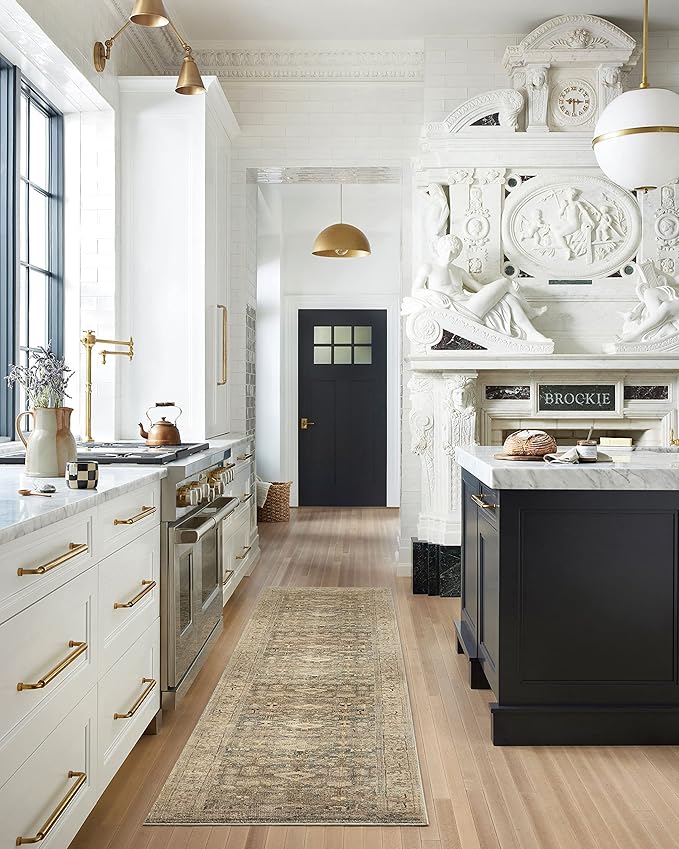 Loloi Margot Collection MAT-04 Antique/Sage 7'-6" x 9'-6" Area Rug feat. CloudPile, No-Shed Easy Clean Large Patterned Area Rug for Living Room, Bedroom, Dining Area