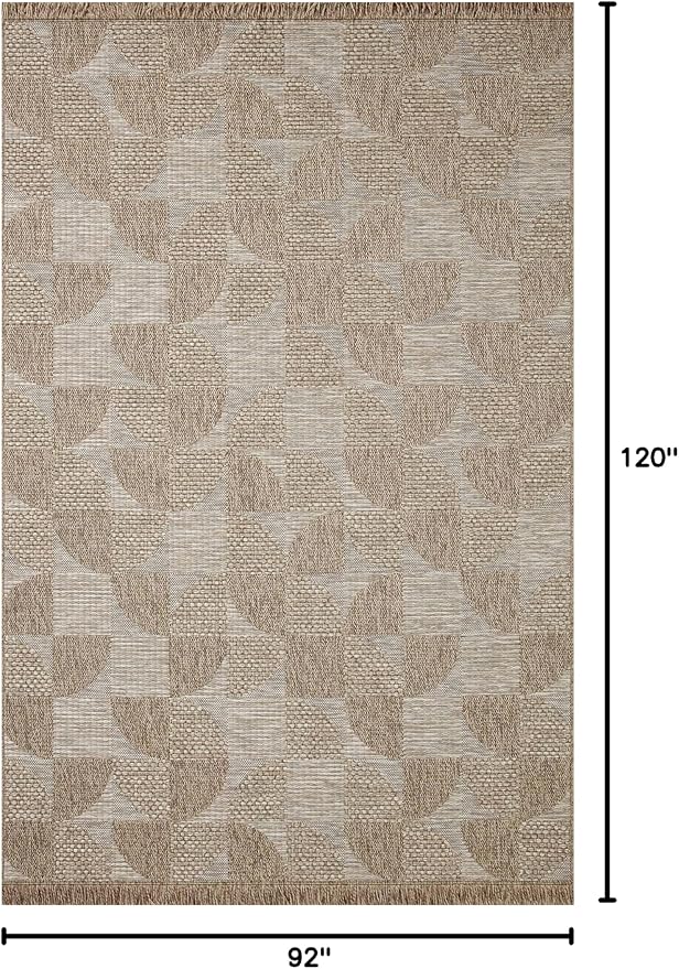 Loloi Dawn Collection Indoor/Outdoor DAW-08 Beige 7'-8" x 10' Area Rug