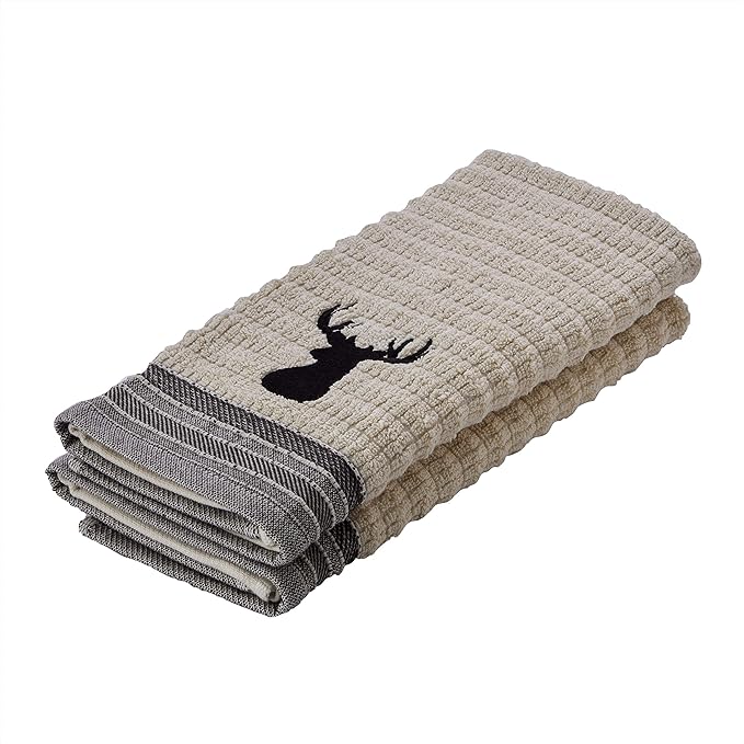 SKL Home by Saturday Knight Ltd. Aspen Lodge Hand Towel (2-Pack),Wheat