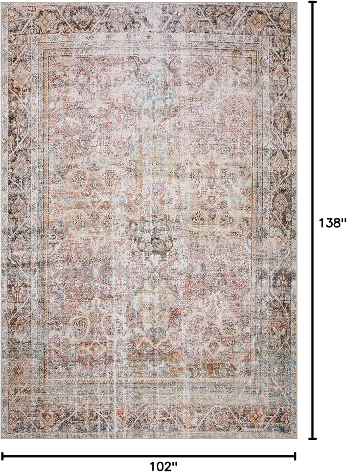 Loloi Adrian Collection ADR-05 Sunset/Charcoal 8'-6" x 11'-6", .19" Thick Area Rug