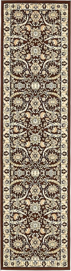 Unique Loom Espahan Collection Area Rug - Cape Cod (2' 7" x 10' Runner, Brown/ Beige)