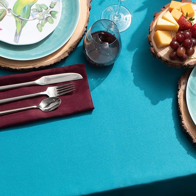 Gee Di Moda Rectangle Tablecloth - 60 x 126 Inch Caribbean Table Cloth for 8 Foot Rectangle Tables - Heavy Duty Washable Fabric - for Holiday Party, Dinner, Weddings, Baby Shower & Events