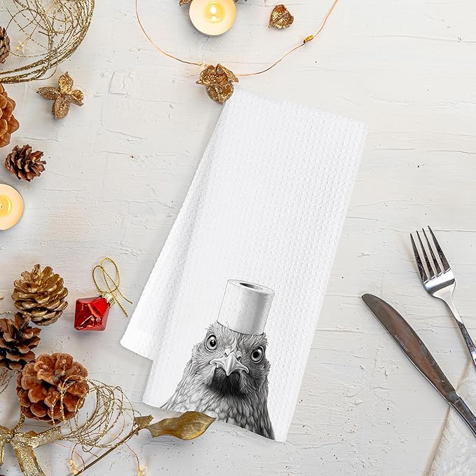 Chicken Hand Towels for Bathroom, Funny Chicken Bathroom Hand Towels, Chicken Decor, Chicken Gifts for Women Chicken Lovers, Funny Chicken Gifts, Chicken Lady Gifts, 16x24 Inch