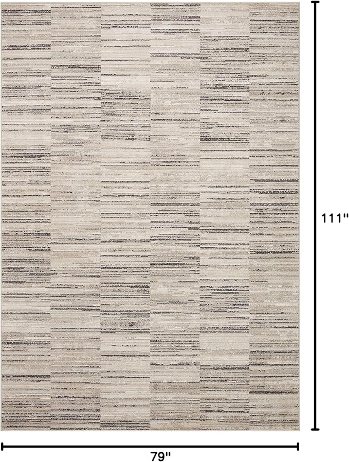 Loloi Darby Collection DAR-01 Charcoal/Sand 6'-7" x 9'-3" Area Rug