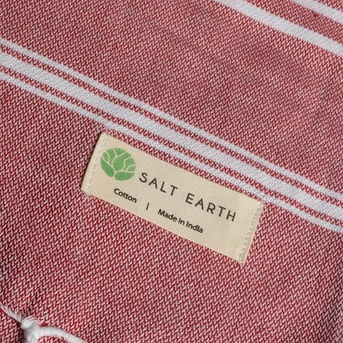 Salt Earth 100% Cotton Sateen Weave Beach Towel, Set of 4-36" X72" Large Bath Towels, Quick Dry Towel, Bathroom, Beach Essentials, Gym, Quick Dry for Shower, Lightweight Large Towels (Lavender Red)