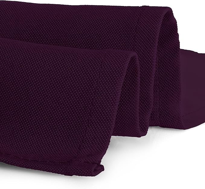 Gee Di Moda Rectangle Tablecloth - 60 x 102 Inch Eggplant Table Cloth for 6 Foot Rectangle Tables - Heavy Duty Washable Fabric - for Holiday Party, Dinner, Weddings, Baby Shower & Events