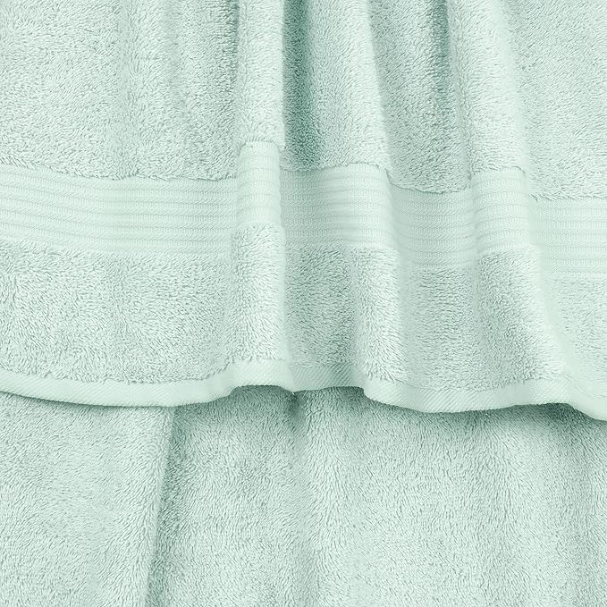 Cotton Paradise 6 Piece Towel Set, 100% Cotton Soft Absorbent Turkish Towels for Bathroom, 2 Bath Towels 2 Hand Towels 2 Washcloths, Mint Towel Set
