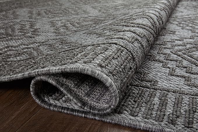 Loloi Rainier Collection RAI-06 Grey/Charcoal 7'-10" x 10'-10" Area Rug