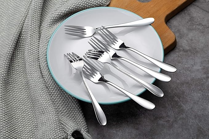 12-Piece Stainless Steel Dessert Forks,Salad Forks Set,6.7-Inch