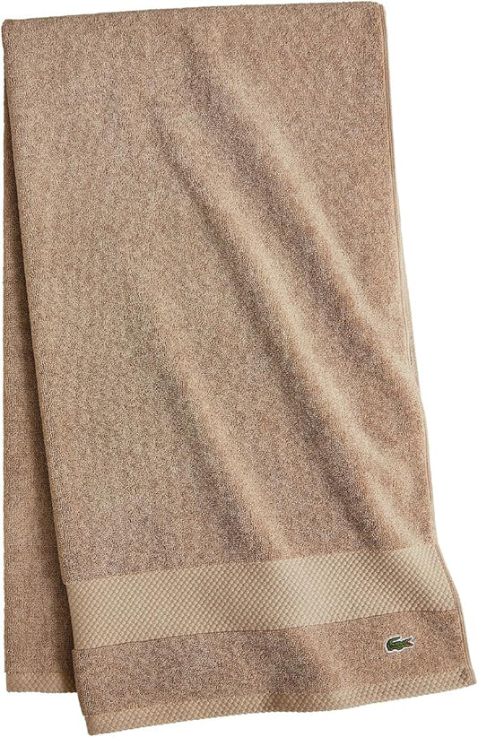 Lacoste Heritage 100% Supima Cotton Bath Towel, Sand, 30" x 54" – Highly Absorbent & Quick Drying, Premium Super Soft Bath Towel, Bathroom Essential, Gift for All Occasions, Machine Washable