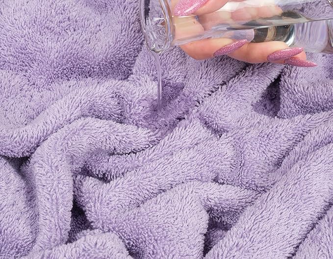 American Soft Linen Oversized Bath Sheet 40x80 Extra Large for Bathroom, 600 GSM 100% Cotton Turkish Jumbo Bathsheet Towels for Adults, Lilac Bath Sheet