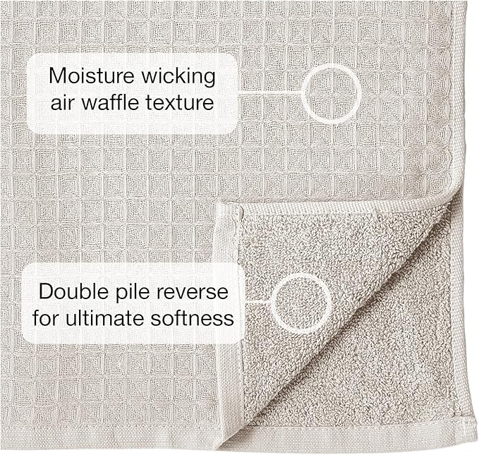 UCHINO Waffle Twist Cotton Weave Washcloth Towel for Bathroom Lightweight Absorbent Quick Dry Honeycomb Texture Solid Terry Loop Reverse 13" x 13", 1 Wash Cloth, Indigo