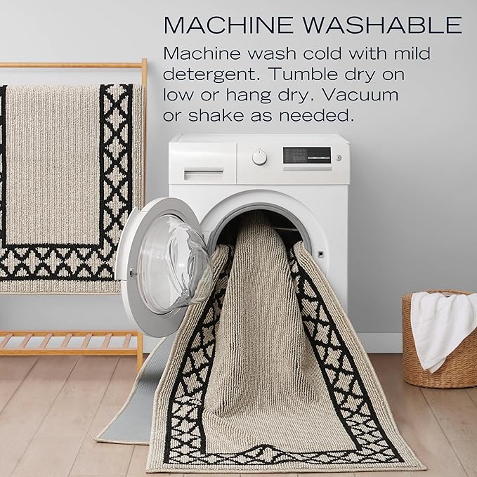 Nautica – Runner Rug 2 Piece Set | Indoor Runners for Hallways and Entry Rugs| Non-Skid Entry and Kitchen Door Mat| Machine Washable Carpet Rugs | 2'2" x 3'9" and 2'2" x 5' | Trellis Natural Twist