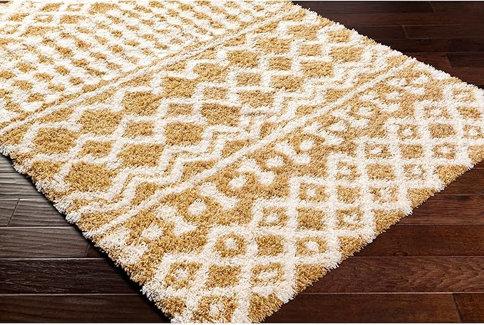 Livabliss Hapsburg Moroccan Shag Area Rug,6'7" x 9'6",Camel