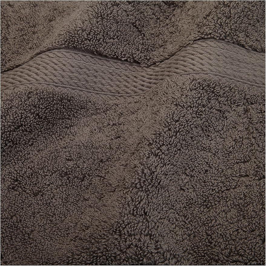 Superior Egyptian Cotton Pile 6 Piece Towel Set, Includes 2 Bath, 2 Hand, 2 Face Towels/Washcloths, Ultra Soft Luxury Towels, Thick Plush Essentials, Guest Bath, Spa, Hotel Bathroom, Charcoal