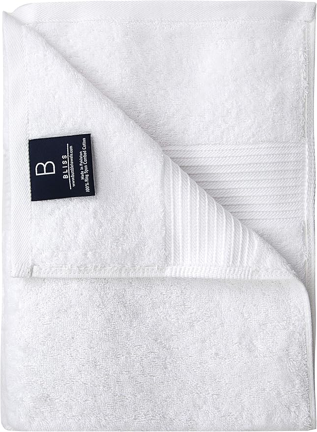 Luxury Oversized Bath Towels | Hotel Quality | Soft & Highly Absorbent |Quick Dry | 650 GSM Bath Sheets| Combed Cotton | Thick & FluffyBathroom Towels | White - 4 Pack