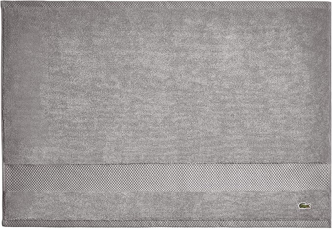 Lacoste Heritage 100% Supima Cotton Tub Mat, Meteorite, 21" x 31" – Highly Absorbent & Quick Drying, Premium Super Soft Bath Towel, Bathroom Essential, Gift for All Occasions, Machine Washable