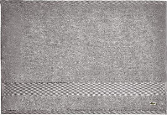 Lacoste Heritage 100% Supima Cotton Tub Mat, Meteorite, 21" x 31" – Highly Absorbent & Quick Drying, Premium Super Soft Bath Towel, Bathroom Essential, Gift for All Occasions, Machine Washable
