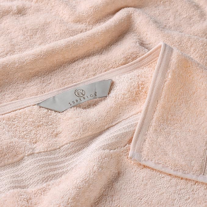 Superior Egyptian Cotton 10-Piece Face Towel Set , Small Towels For Facial, Spa, Quick Dry, Absorbent Towels, Bathroom Accessories, Guest Bath, Home Essentials, Washcloth, Airbnb, Peach