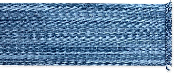 DII Variegated Tabletop Collection, Table Runner, 13x72, Nautical Blue