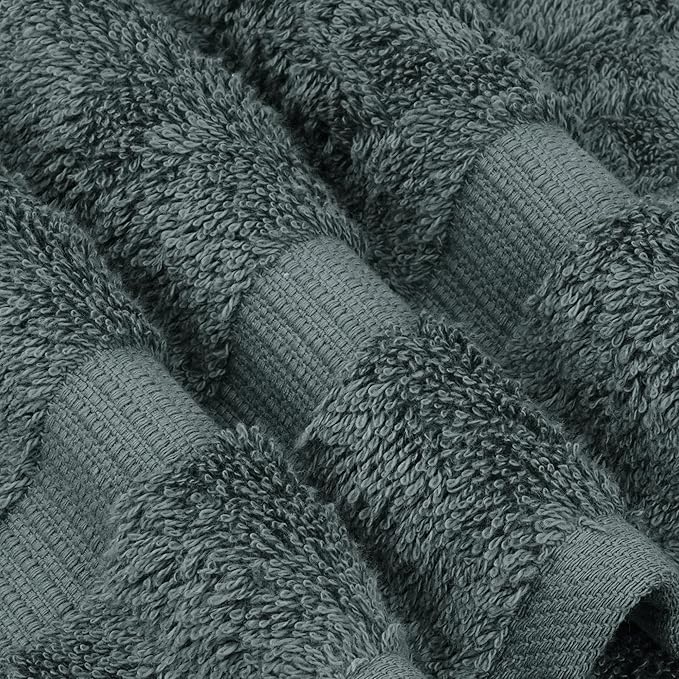 Chakir Turkish Linens |Hotel & Spa Quality 100% Cotton Premium Turkish Towels | Soft & Absorbent (Dark Gray, 6-Piece Towel Sets)