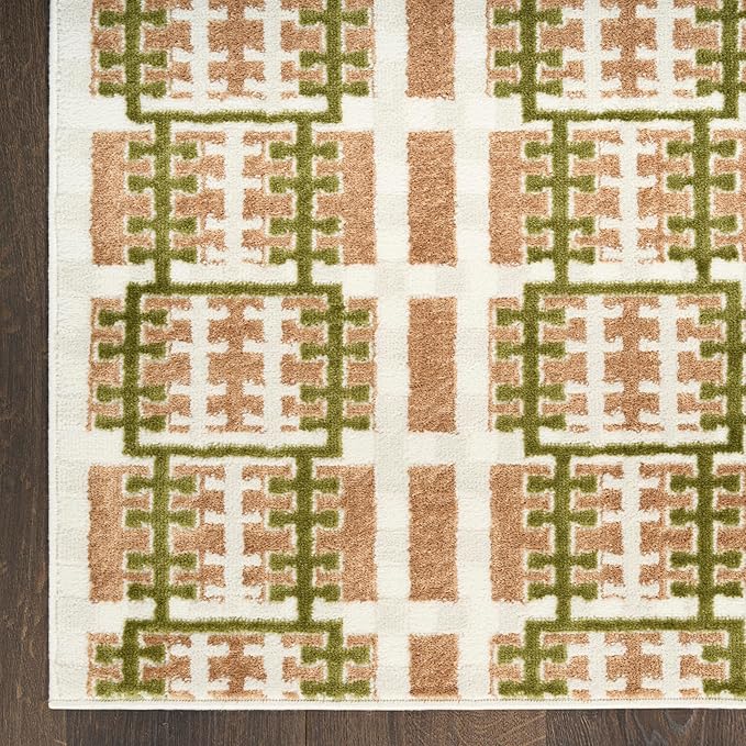 Nourison Home Nordic Multicolor 4' x 6' Area Rug - Easy Clean, Non Shedding, Bed Room, Living Room, Dining Room, Kitchen (4' x 6')