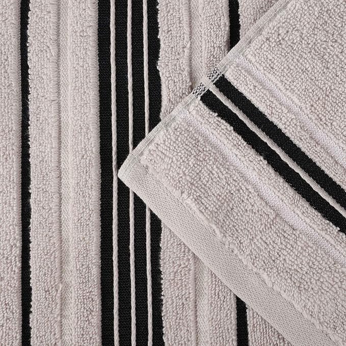 Superior Cotton Hand Towel Set, Small Towels, Plush Soft Absorbent Bathroom Basics, Home Essentials, Spa, Salon, Hotel, Kitchen, Luxury Quick Drying, Zero-Twist, Solid, Sadie Collection, Platinum