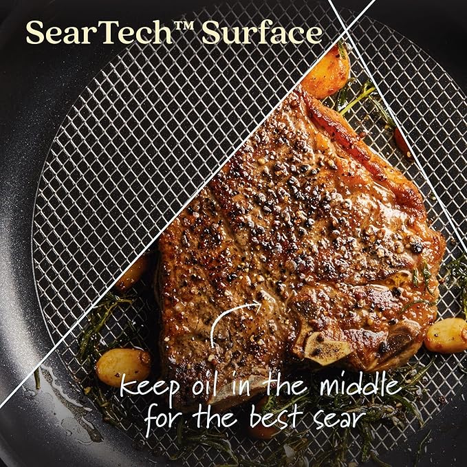 Anolon X Hybrid Nonstick Induction Frying Pan/Skillet, 10 Inch - Dark Gray