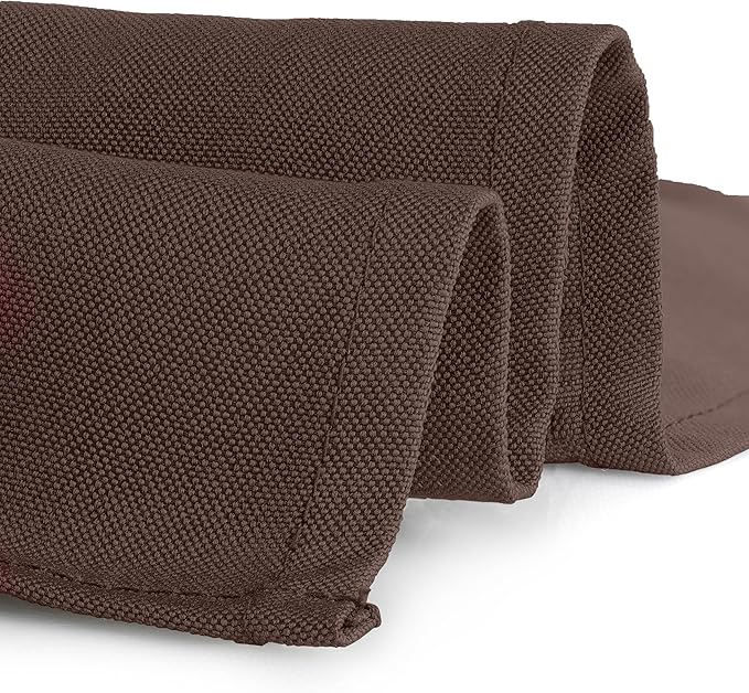 Gee Di Moda Rectangle Tablecloth - 90 x 132 Inch Chocolate Table Cloth for 6 Foot Tables with Floor-Length Drop - Heavy Duty Washable Fabric for Holiday Party, Dinner, Weddings & Baby Shower