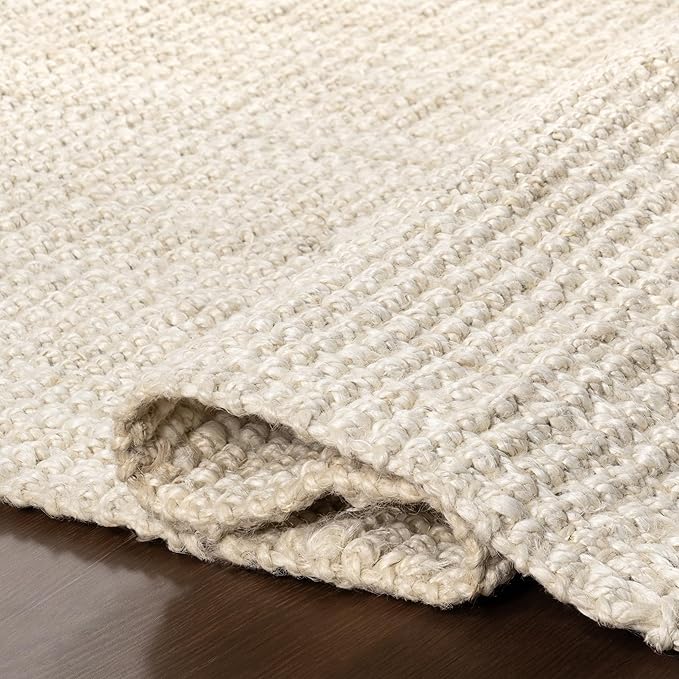 Nuloom Daniela Off-White, 2'6" x 14', Handmade, Jute, Tassel, Soft and Textured, High Traffic, Stain Resistant, Easy Clean, Durable Runner for Bedroom, Living Room, Dining Space, Foyer, Entryway