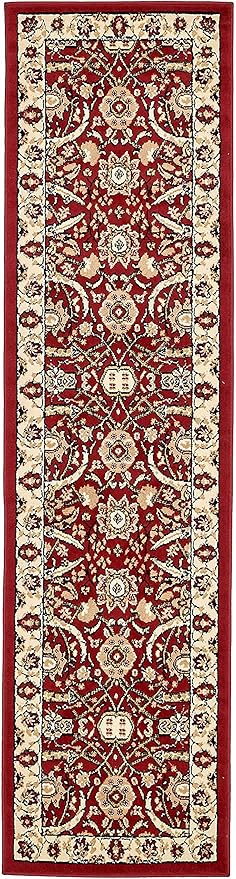Unique Loom Espahan Collection Area Rug - Cape Cod (2' 2" x 8' 2" Runner, Red/ Beige)