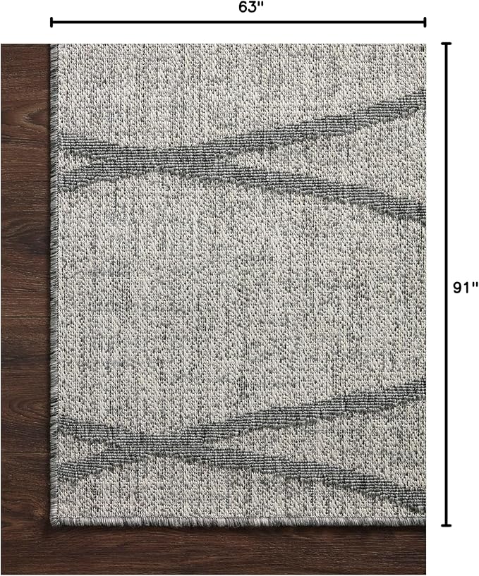 Loloi Rainier Collection RAI-07 Dove/Grey 5'-3" x 7'-7" Area Rug