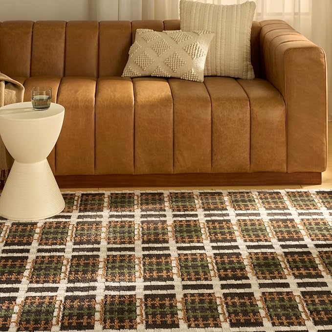 Nourison Home Nordic Charcoal Multicolor 4' x 6' Area Rug - Easy Clean, Non Shedding, Bed Room, Living Room, Dining Room, Kitchen (4' x 6')