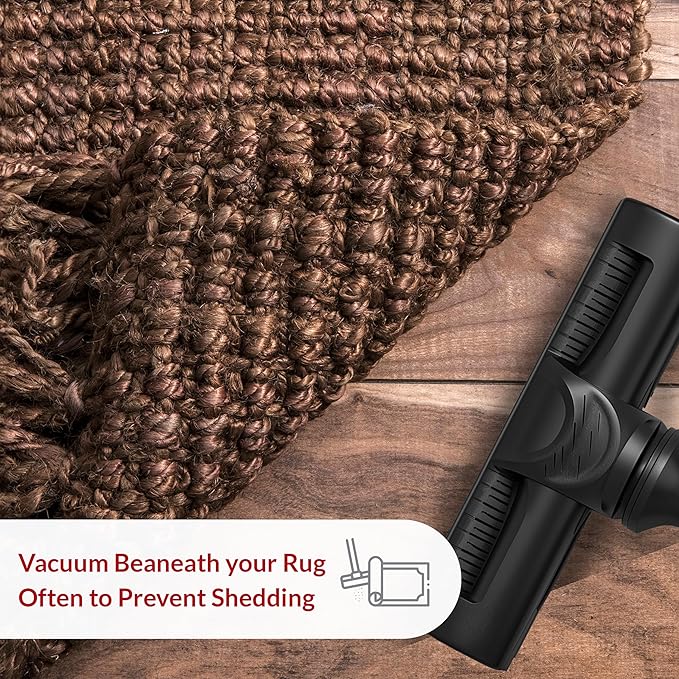 Nuloom Daniela Chocolate, 7'6" x 9'6", Handmade, Jute, Tassel, Soft and Textured, High Traffic, Stain Resistant, Easy Clean, Durable Area Rug for Bedroom, Living Room, Dining Space, Foyer, Entryway